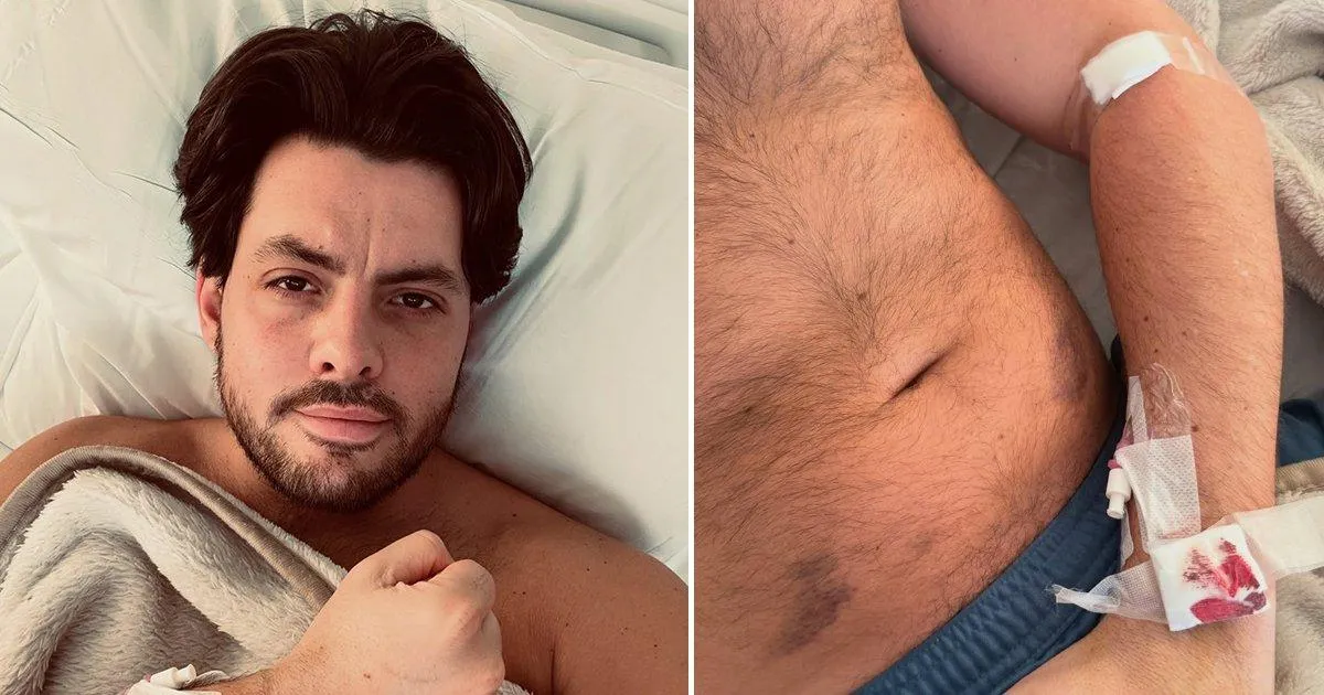 Towie’s Jordan Brook says his body is ‘battered’ after hospitalisation with meningitis