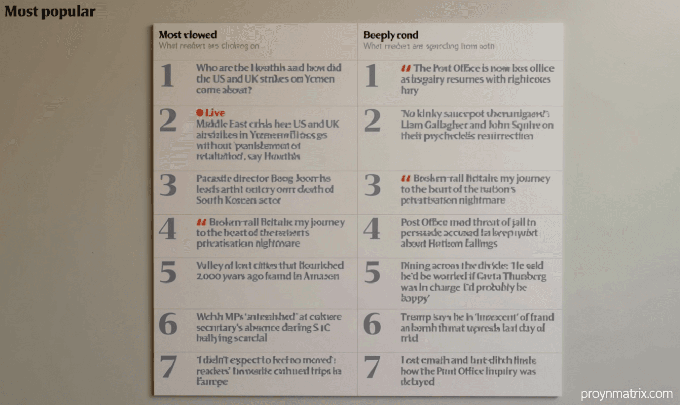 What is the ‘Deeply read’ list?
